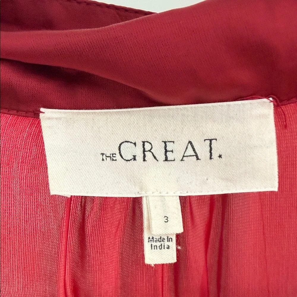 THE GREAT. Red Embroidered Maxi Dress - Picture 3 of 4